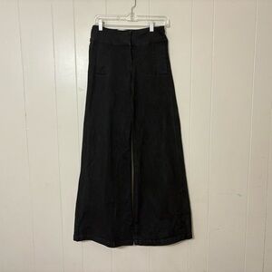 Compagnia Italiana Black Wide Leg Trousers Sz 40 Italian Designer Palazzo Pants